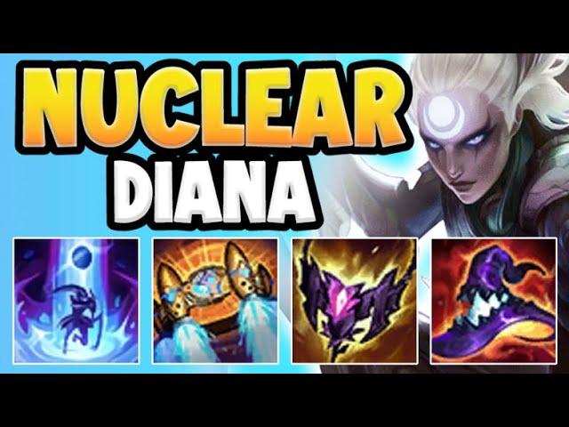 RIOT DOESN'T WANT YOU TO KNOW ABOUT THIS BUILD! NUKE DIANA TOP GAMEPLAY! - League of Legends