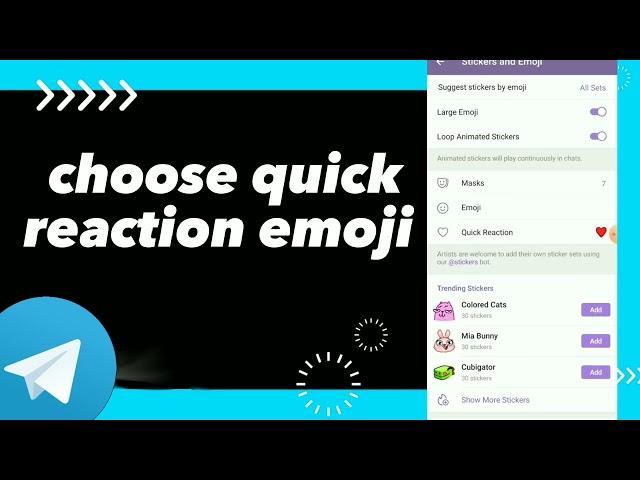 How To Choose Quick reaction Emoji On Telegram App