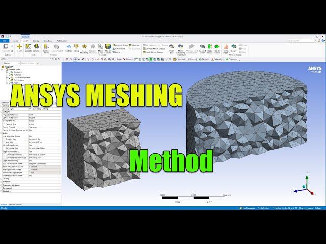  Ansys Meshing Tutorial 02 - Mesh Method - Ansys 2020 R1