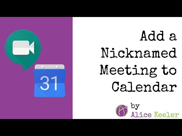 Create a nickname for your GoogleEDU Meet