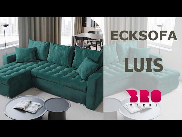 LUIS Ecksofa mit Schlaffunktion: Eleganz und Komfort in Einem | Bromarkt.de