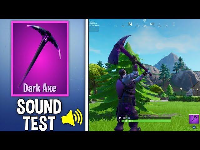 *NEW* DARK AXE PICKAXE Gameplay in Fortnite! Sound and Review