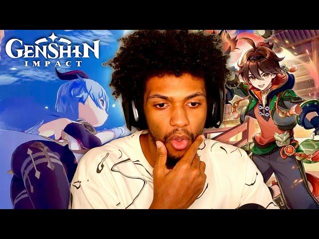 Anime Watcher REACTS to Every GENSHIN IMPACT Version Trailers | 4.4