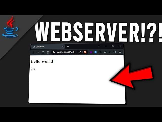 WEBSERVER in JAVA | (simple & easy)