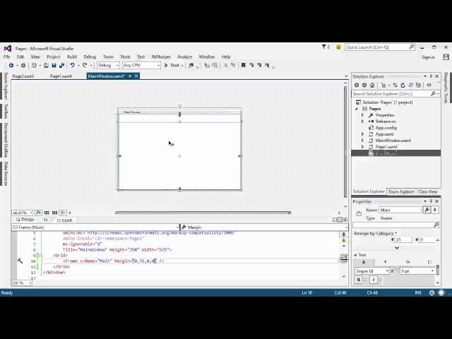 C# WPF and GUI - Pages and Navigation