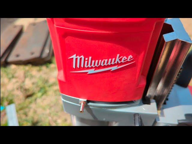 How to drill steel with The Milwaukee compact mag drill