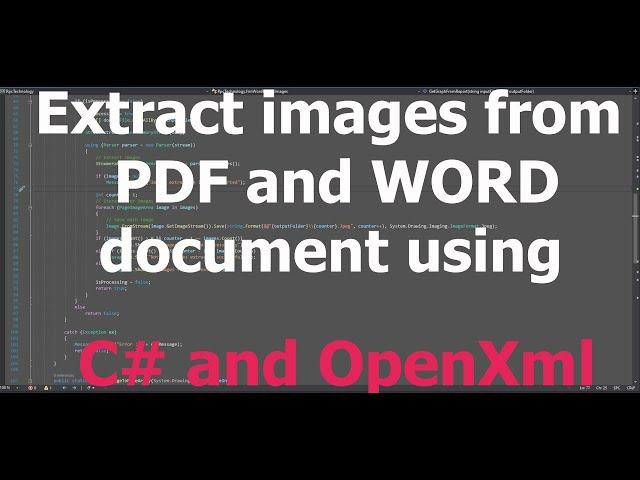 Extract Images from Pdf and Word with C# and OpenXml (.Net 5)