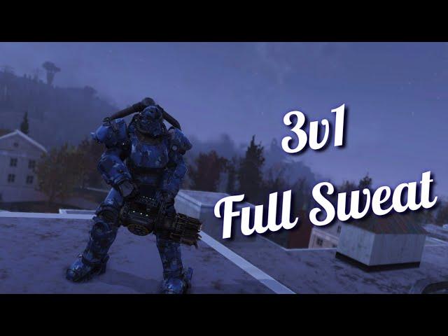 Going Sweaty in a 3v1 |Fallout 76 PVP|