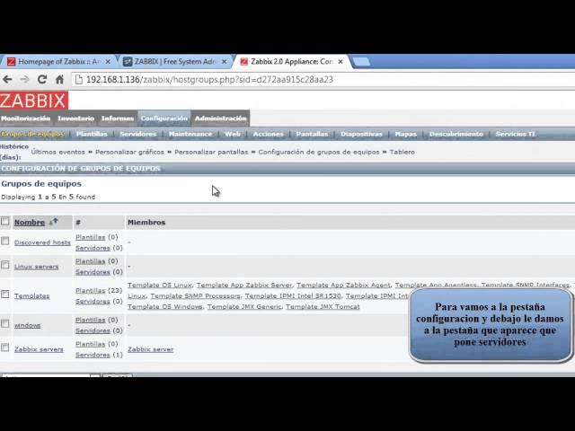 Instalación y monitorización básica con zabbix