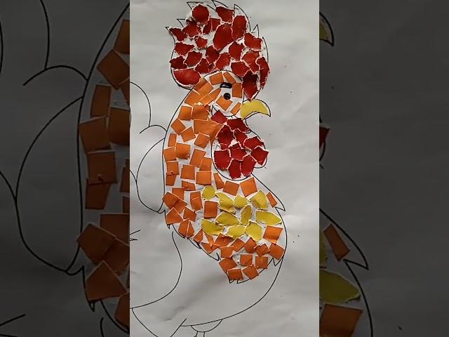 Rooster paper tearing activity #preeti jakhar #like #share #subscribe