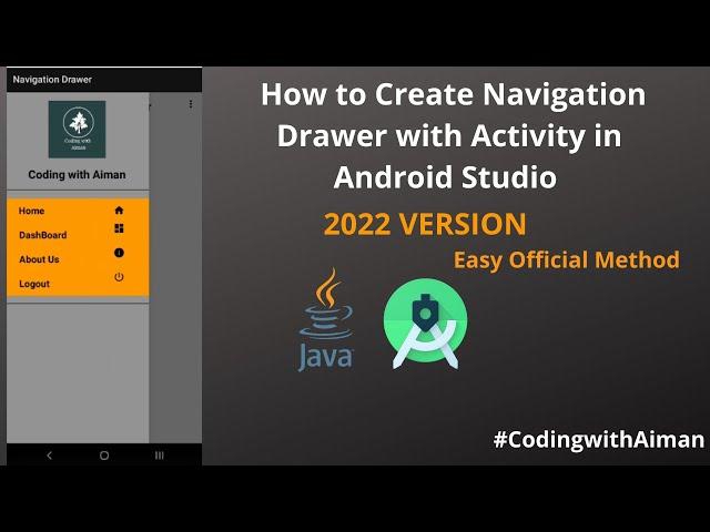 How to Implement Navigation Drawer with Activity in Android Studio|2022|Custom Navigation Drawer