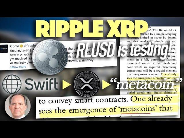 Ripple XRP: RLUSD Is In Testing! & SWIFT Describes XRP As A “Metacoin” For ISO 20022 Use