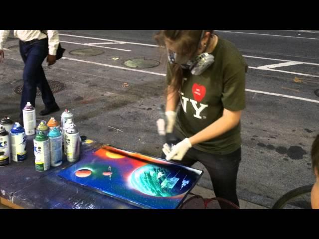 Artista callejera de Nueva York - painting ASMR