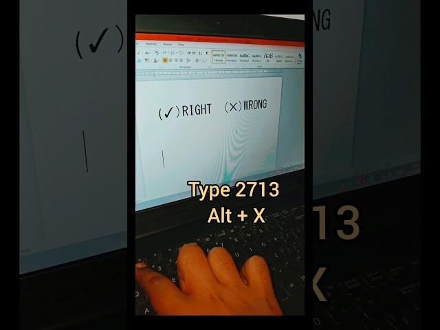 Right and wrong symbols  in ms word shortcut key  #computershortcutkeys #computerknowledge #shorts