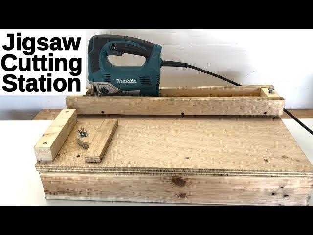 Building a Jigsaw Cutting Station- DIY Sliding Jigsaw Guide