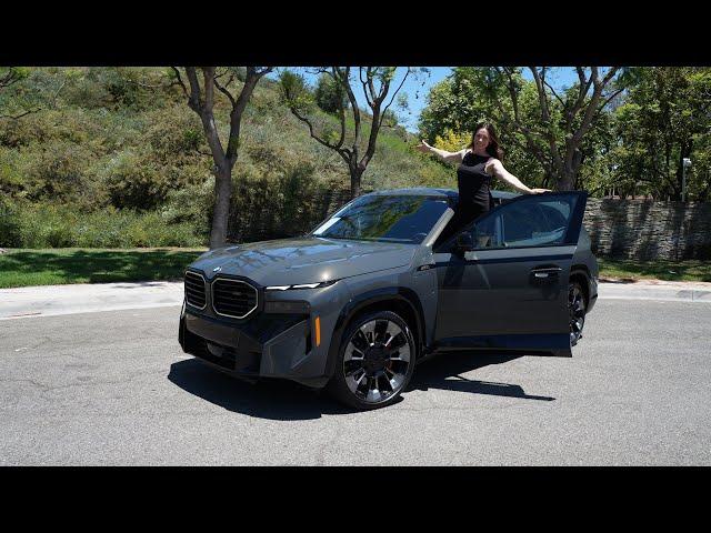 2024 BMW XM Review in Dravit Grey / 23" M Wheels / V8 Exhaust Sound / BMW Test Drive Review w/ Trish