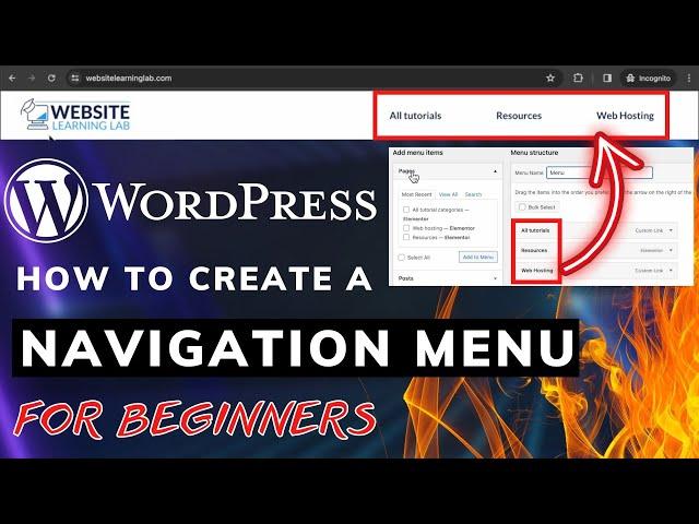 How To Create a WordPress Navigation Menu Tutorial (Header & Footer)