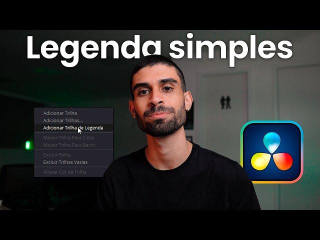 COMO FAZER LEGENDA NO DAVINCI RESOLVE EM 1 PASSO