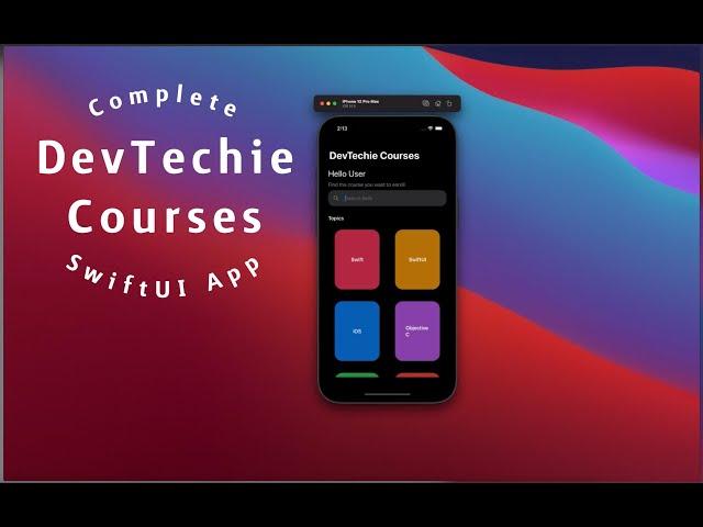 DevTechie Video Courses App in SwiftUI