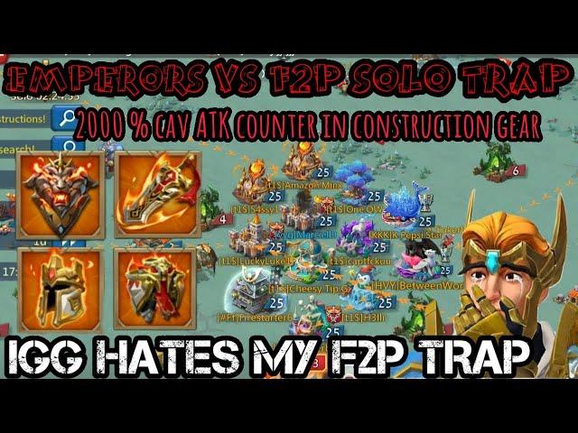 Kingdom EMPERORS came to DESTROY my F2p Solo Trap | FULL T5 Hits | Lords Mobile - Solo Trap !