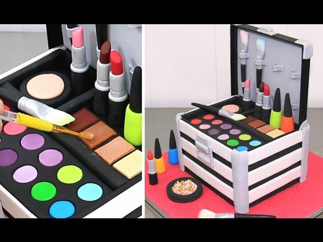 MAKEUP Cosmetics Box Cake  | Pastel Caja De Maquillaje