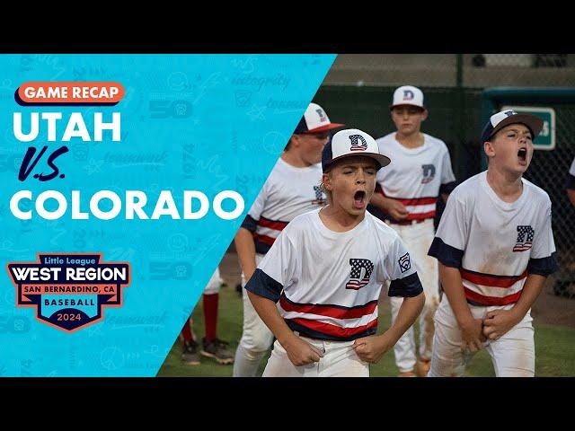 Game Highlights: Utah vs Colorado | Little League Baseball Mountain Region Tournament