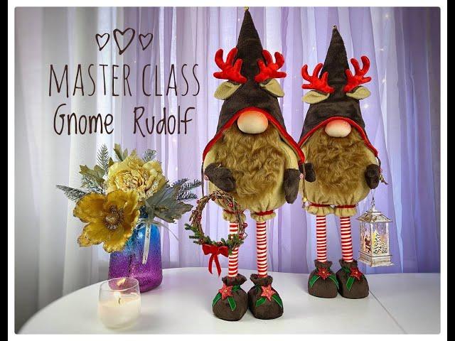 Gnome Rudolph  - Santa's Clause indeer Rudolph Christmas reindeer DIY HandMade Master class