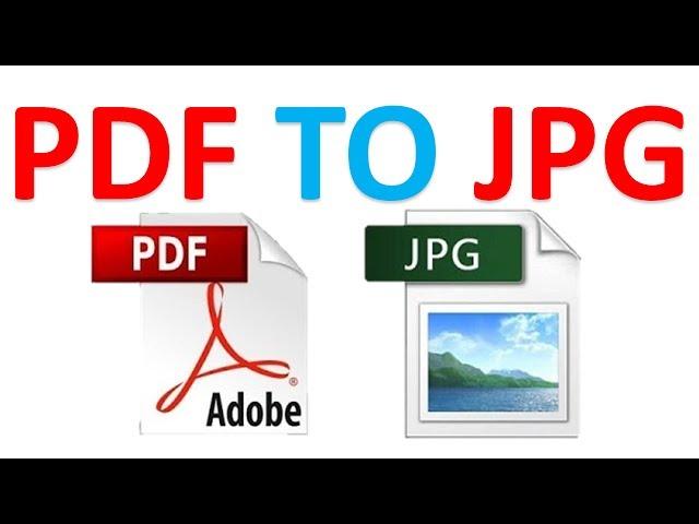 How to convert PDF to JPG without using any software