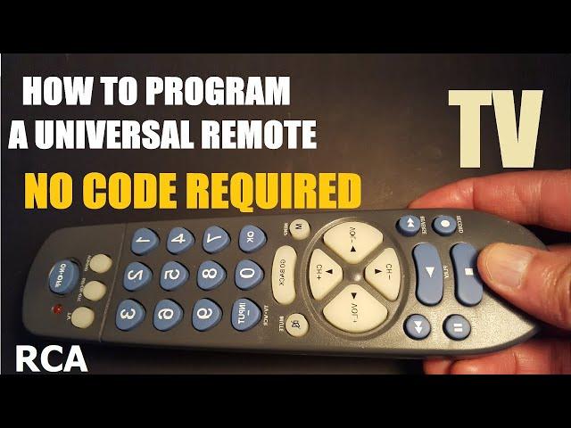 How to program RCA universal remote control without TV codes