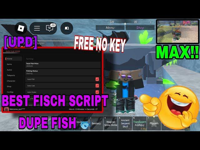 [UPD] Fisch Script Pastebin GUI | FASTEST Auto Fish,Fish Dupe Fluxus,Hydrogen,Delta,Arceus X Mobile