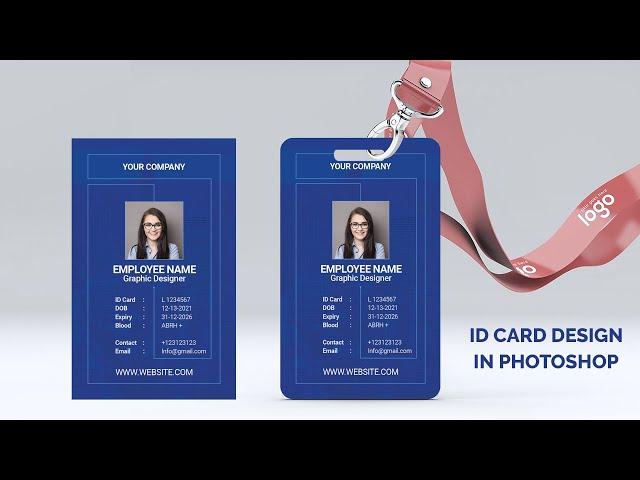 Professional Id Card Design | Photoshop CC Tutorial | Hindi / Urdu