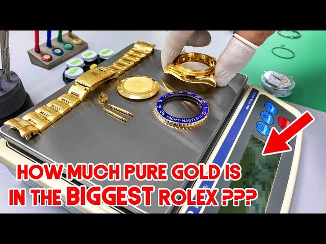 How much Gold is in the BIGGEST "Solid Gold" Watch Made by Rolex?!