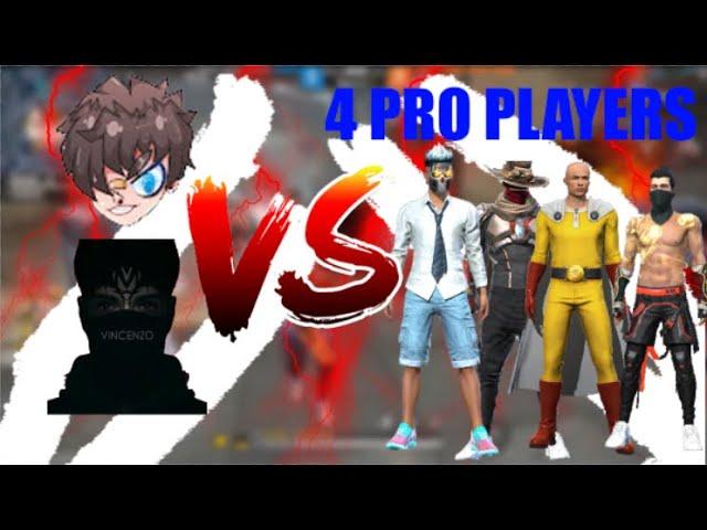 Vincenzo & Ruok Vs 4 Pro Players FreeFire