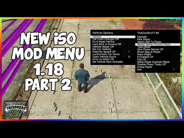 GTA 5 - *NEW* ''Mod Menu Gameplay'' v2 - ''ISO Mod Menu 1.18'' (GTA 5 Mod Menu) [+DOWNLOAD}