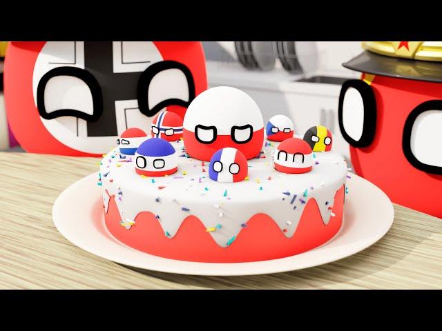 How to Make a Cake || 3D Countryballs