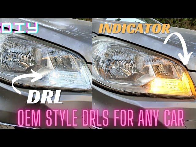 DIY SWITCHBACK LED DRL INSTALLATION IN S-CROSS | ANY CAR | PLUG&PLAY | OEM STYLE LED DRLS