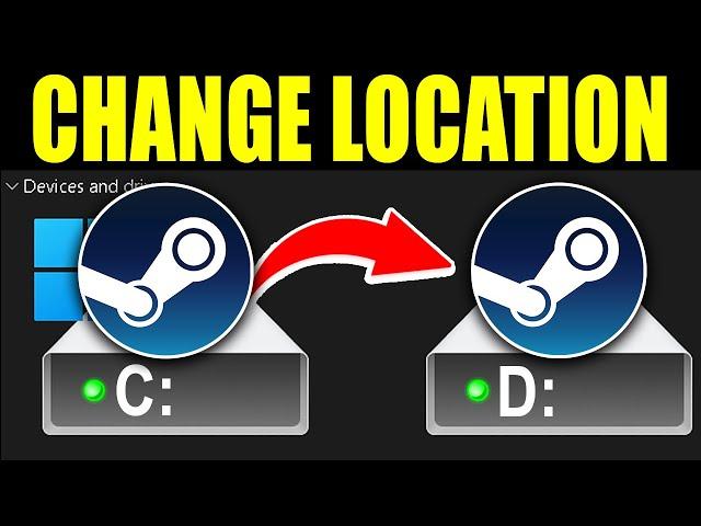 How to Change Steam Game Download Location & Install Path!