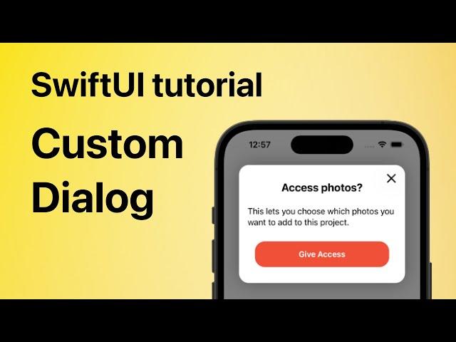 Create a Custom Dialog in SwiftUI