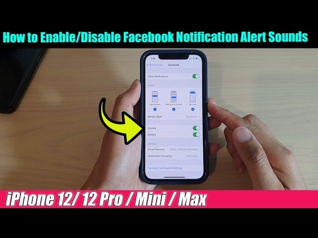 iPhone 12/12 Pro: How to Enable/Disable Facebook Notification Alert Sounds