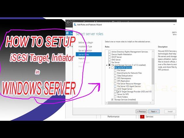 How to setup iSCSI Target and initiator in Windows Server | iSCSI STORAGE