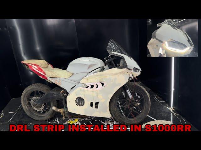 Custom DRL STRIP INSTALLATION IN BMW S1000RR || pulsar220f to S1000RR