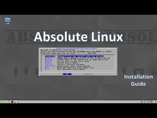 Absolute Linux designed for everyday use  "big desktops"