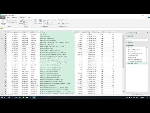 Làm quen với Power Query trong Excel