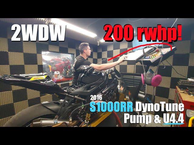 200HP At The Wheel! Dynotune 2016 S1000RR on Pump & U4.4 | 2WDW