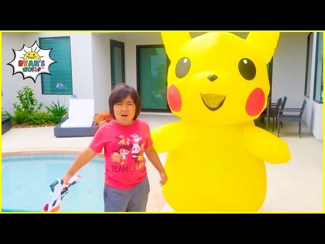 Ryan and Pokemon Pikachu Pretend Play find Daddy Story!!!