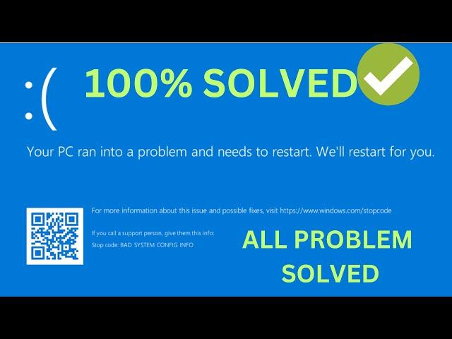 Your device ran into a problem and needs to restart -Windows 10/11/8 | Blue Screen Of Death Error