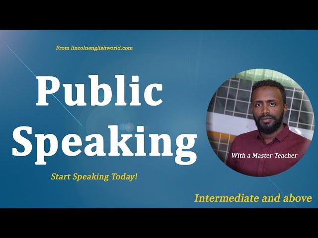 Public Speaking: preparing to speak publicly