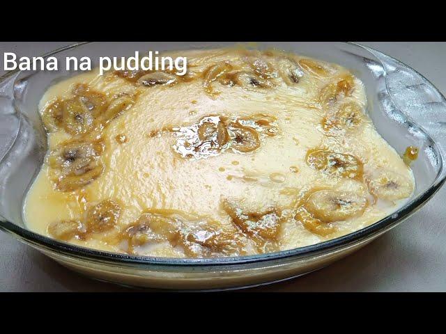 Caremalized Banana  Pudding  : Vanilla pudding : Banana  Pudding Leading Kitchen by sumaira