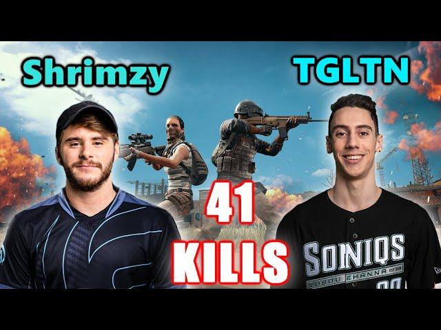 Soniqs Shrimzy & TGLTN - 41 KILLS - M416 + Kar98k - DUO vs SQUADS! - PUBG