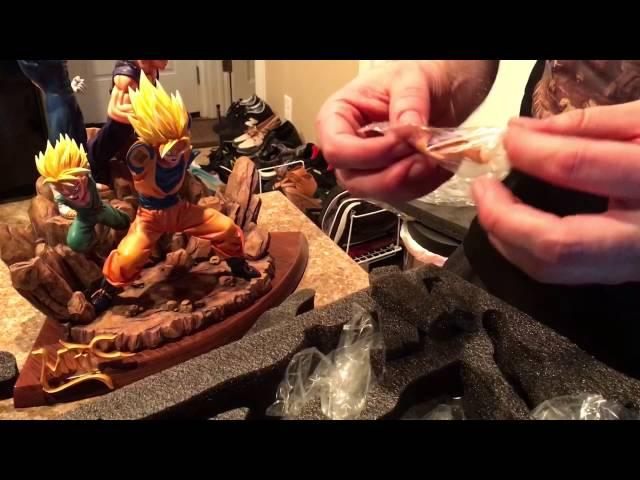 MRC dragonball Z saiyans diorama statue unboxing